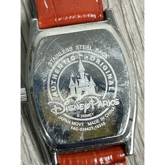 Disney Mickey Mouse Watch Womens 3D Mickey Roman Numerals Red Band UNTESTED - Picture 5 of 8